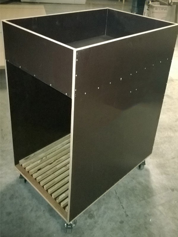 Houten transportkist voor vloeren